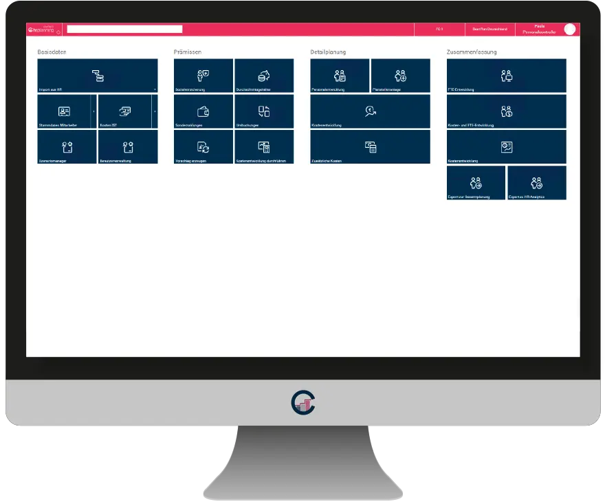 Dashboard HR Planning Menue Workflow